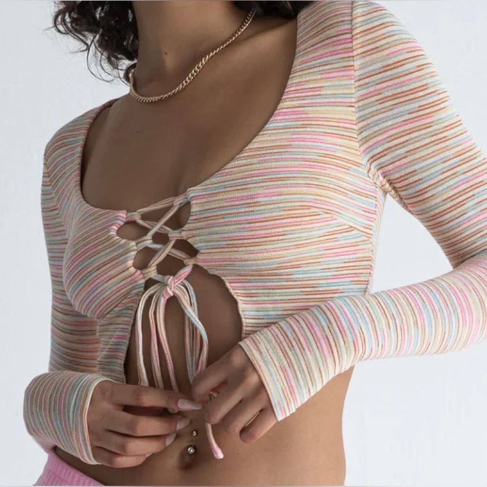 Princess Polly Athena Long sleeve crop top